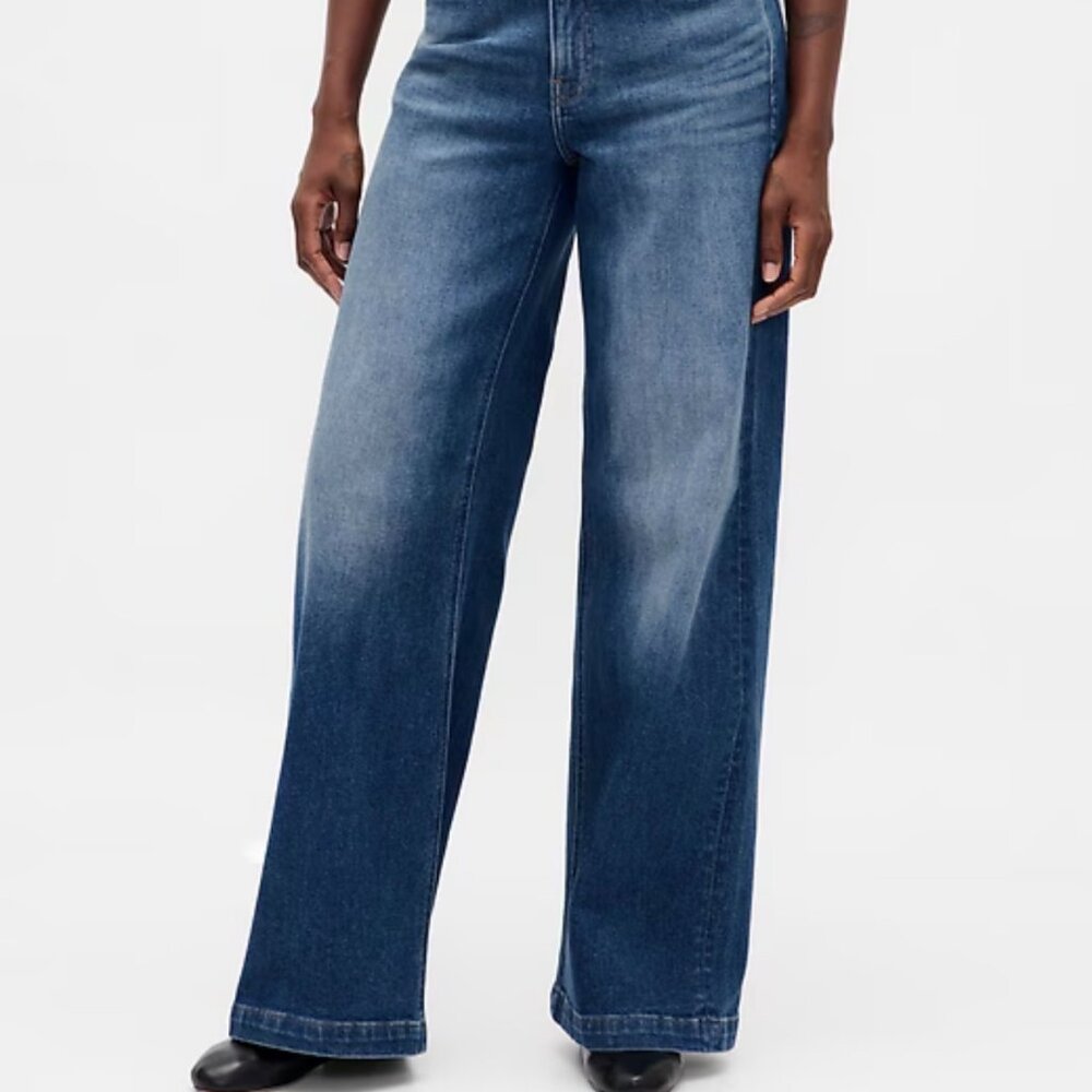 GAP High Rise Stride Wide Leg Jeans Size 10R